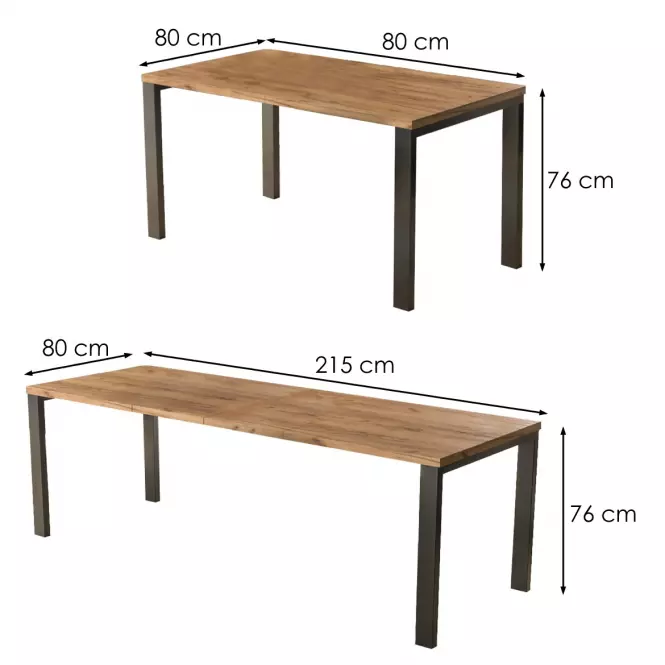 Rozkladací stôl Garant 80/215x80cmDub Craft Zlatý