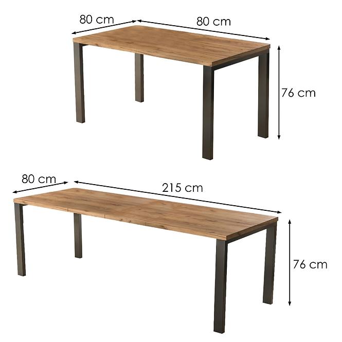 Rozkladací stôl Garant 80/215x80cmDub Craft Zlatý