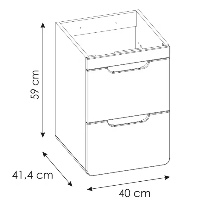 Skrinka Aruba 0D2S 40 CM