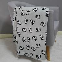 Fleecová deka Panda 170x220 šedá