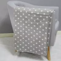 Fleecová deka biela bodka 170x220