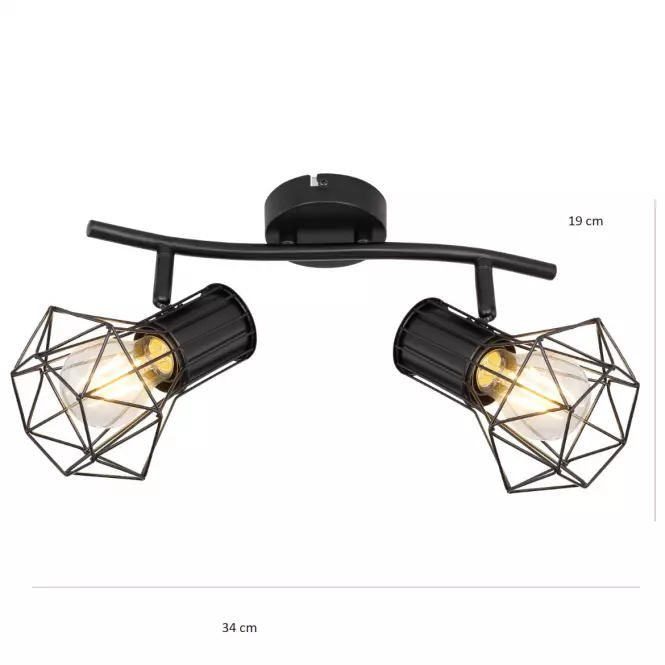 Luster 54017-2 Čierny drôt LS2,3