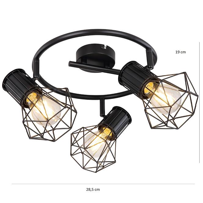 Stropné bodové svietidlo 54017-3 Čierna LS3,3