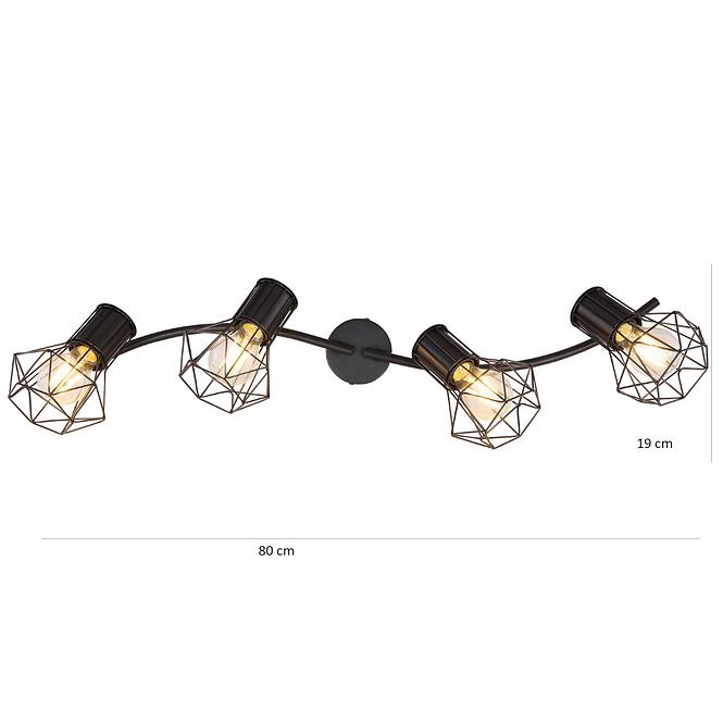 Luster 54017-4 Čierna LS4,4