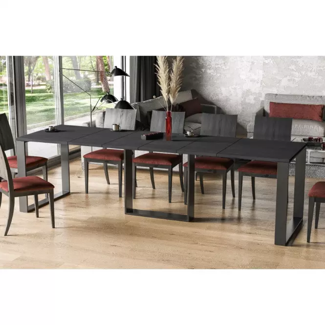 Rozkladací stôl Borys 130/210x80cm betón tmavý