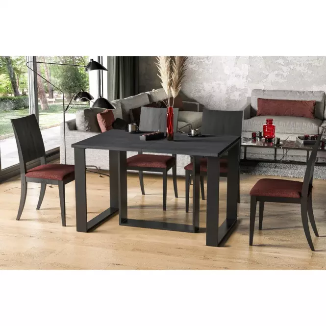 Rozkladací stôl Borys 130/290x80cm betón tmavý