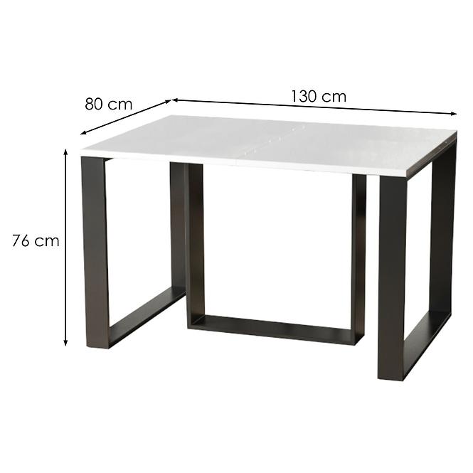 Rozkladací stôl Borys 130/210x80cm biely lesk,2