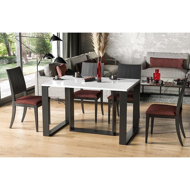 Rozkladací stôl Borys 130/290x80cm biely lesk