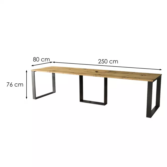 Rozkladací stôl Borys 130/250x80cm Dub Artisan,2