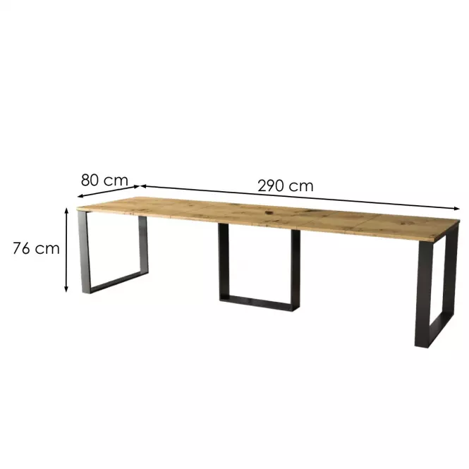 Rozkladací stôl Borys 130/290x80cm Dub Artisan