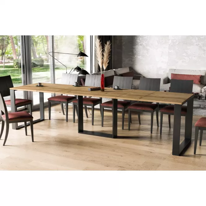 Rozkladací stôl Borys 130/330x80cm Dub Wotan