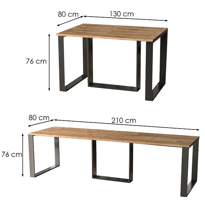 Rozkladací stôl Borys 130/210x80cm Dub Craft Zlatý