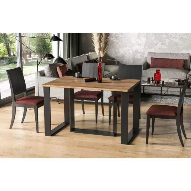 Rozkladací stôl Borys 130/210x80cm Dub Craft Zlatý