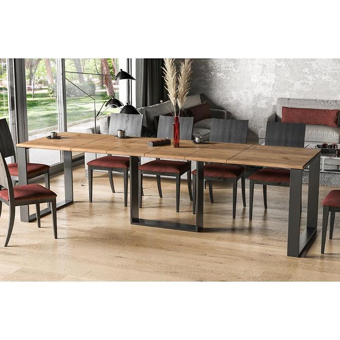 Rozkladací stôl Borys 130/330x80cm Dub Craft Zlatý