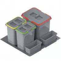 Nádoba na odpad Praktiko 60 trojdielna (1x20l + 2x9l)