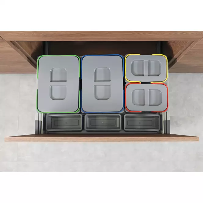 Nádoba na odpad Praktiko 80 4 dielná (2x20 l + 2x9 l),3