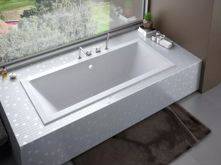 Vaňa Quadro Slim 190/90 + nohy,2