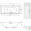Vaňa Quadro Slim 190/90 + nohy,3