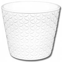 Obal  na kvetináč Daisy Sedmokráska 13cm biely lesk