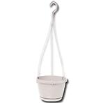 Závesný kvetináč  LOGATO s podmiskou plast 20x15 cm biely