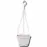 Závesný kvetináč LOGATO s podmiskou plast 25x17 cm biely
