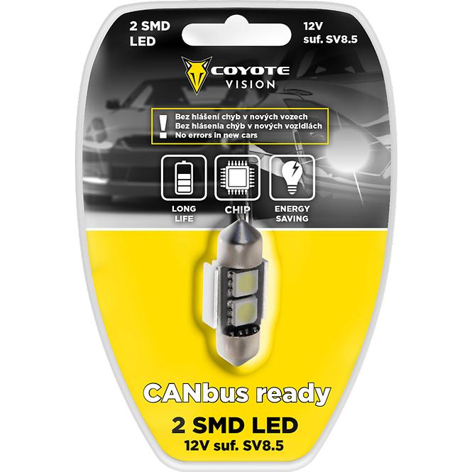 Autožiarovka Coyote Vision 12v Led 2 Smd Suf. Sv8.5 Can-Bus 