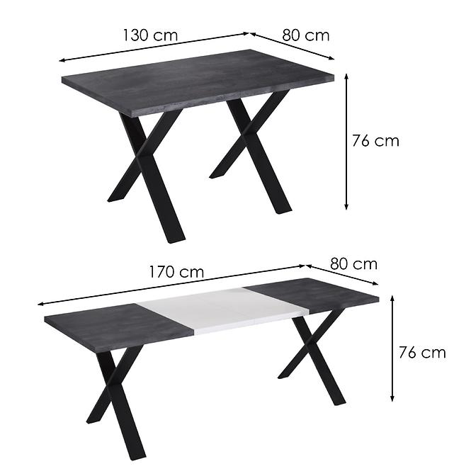 Jedálenský stôl X-210 Betón tmavý