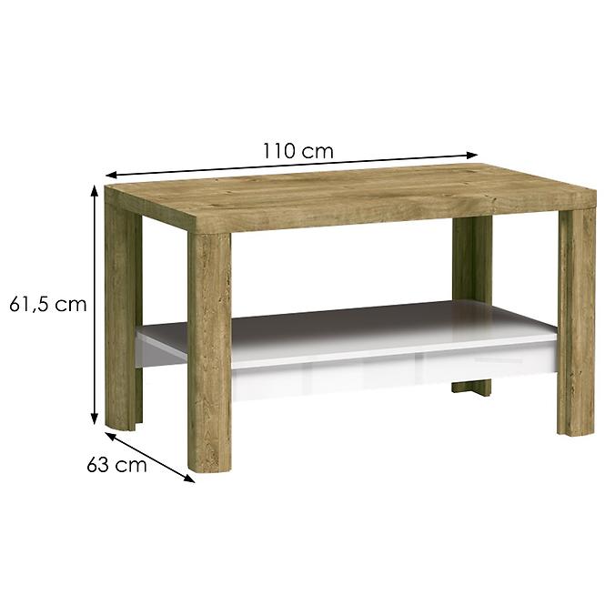 Konferenčný stolík Livinio L13 ribbeck/biely lesk,2