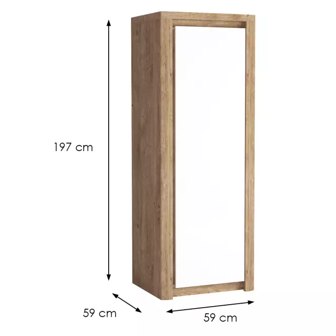Skriňa Livinio L2 Ribbeck/Biely lesk