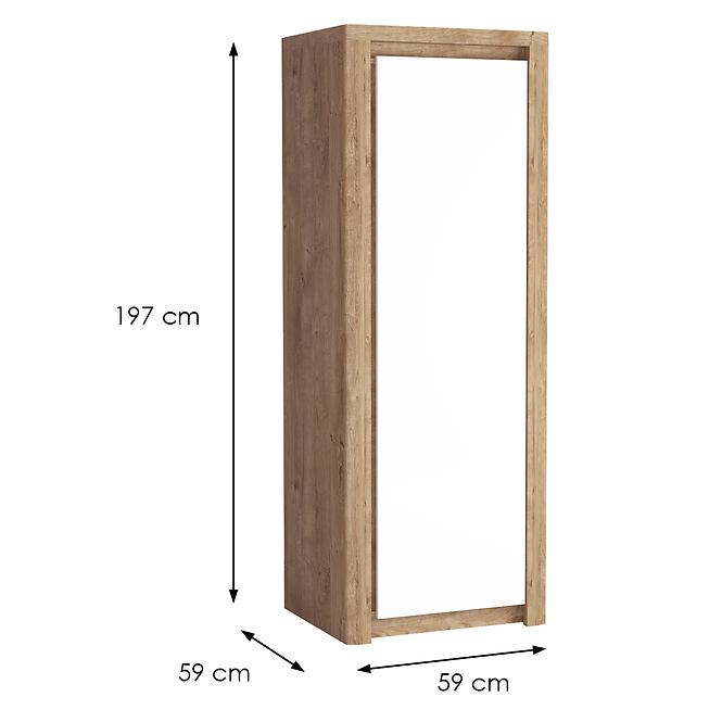 Skriňa Livinio L2 Ribbeck/Biely lesk