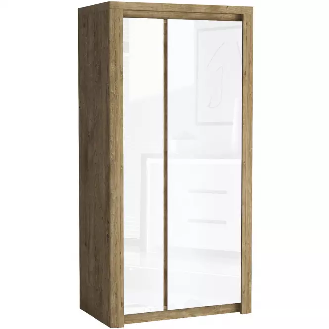 Skriňa Livinio L1 ribbeck/biely lesk