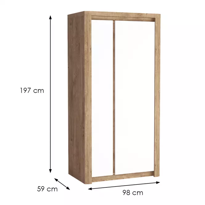 Skriňa Livinio L1 ribbeck/biely lesk,2
