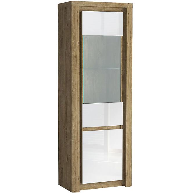 Vitrína Livinio L4 Ribbeck/Biely lesk,2