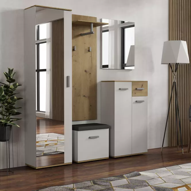 Zrkadlo Justus 02 white