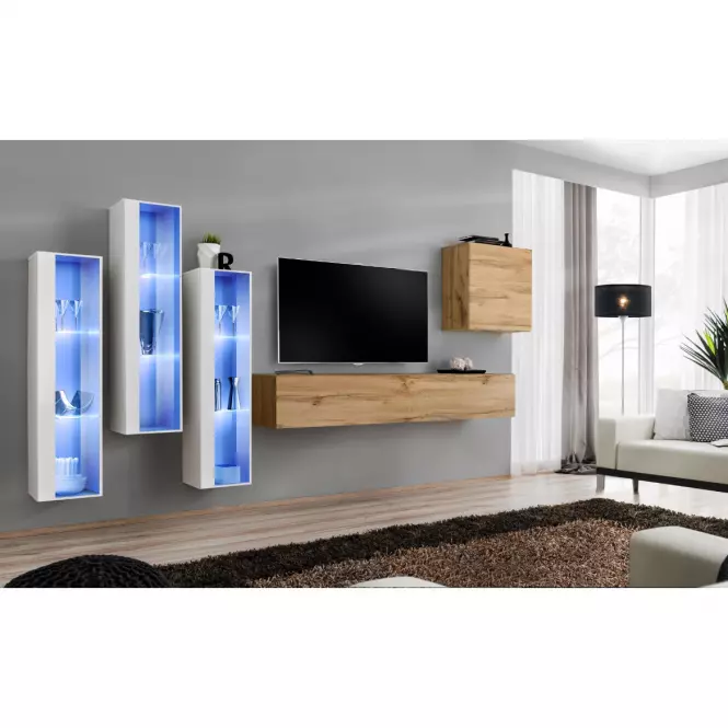 Závesná skrinka Switch WW2 Biely +LED