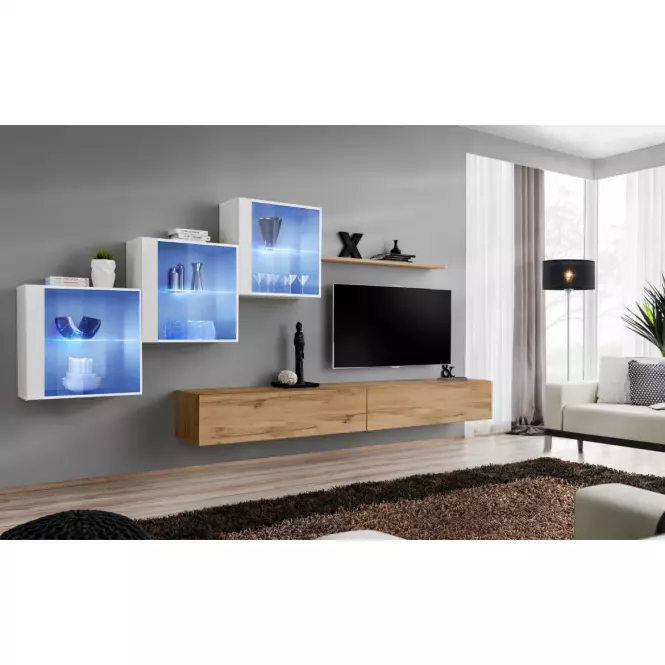 Závesná skrinka Switch WW3 Biely +LED,5
