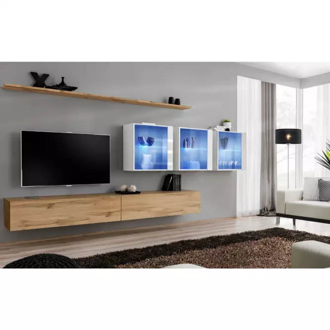 Závesná skrinka Switch WW3 Biely +LED
