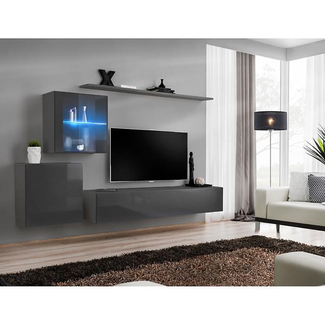 Závesná skrinka Switch WW3 Grafit +LED