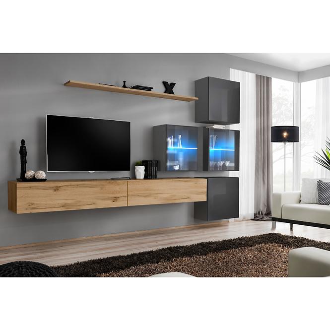 Závesná skrinka Switch WW3 Grafit +LED