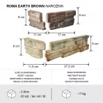 Betónový obkladový kameň Roma Earth Brown Rohový