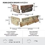 Betónový Obkladový Kameň Roma Earth Brown Rohový