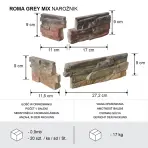Betónový obkladový kameň Roma Gray Mix rohový