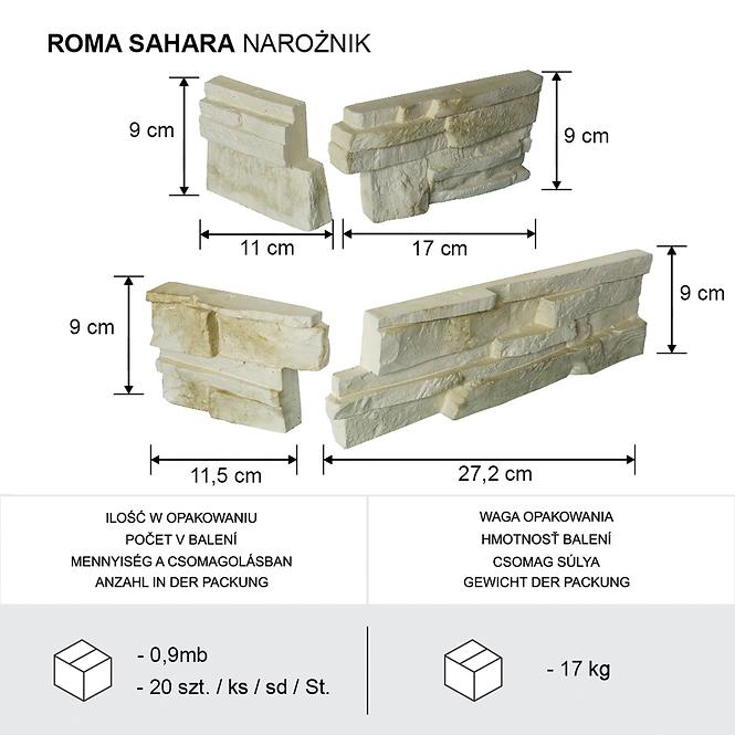 Betónový Obkladový Kameň Roma Sahara Rohový