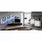 Obývacia stena Switch XIX Sklo +LED Biely/čierna,3