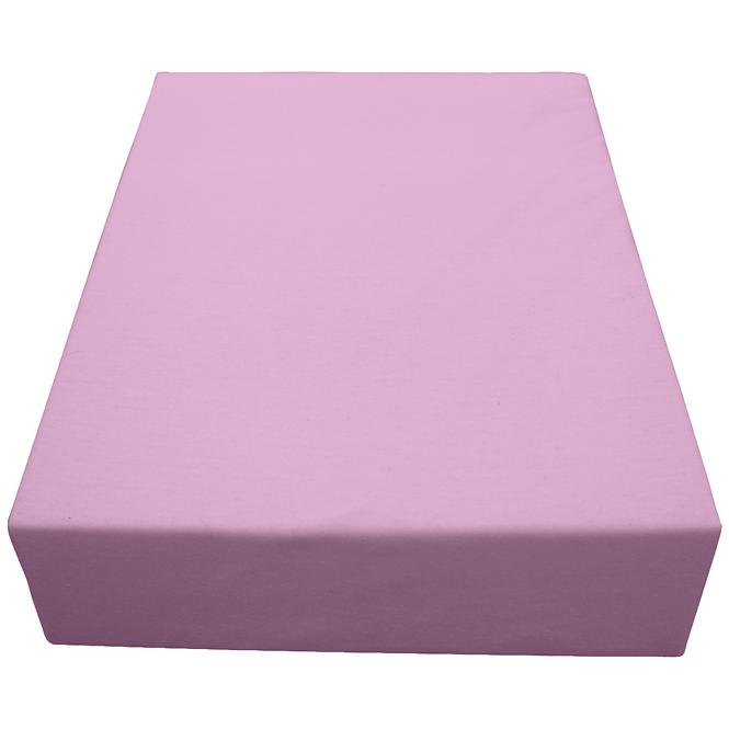 Plachta na postel jersey 90x200 kol. 4605 jasne ružová