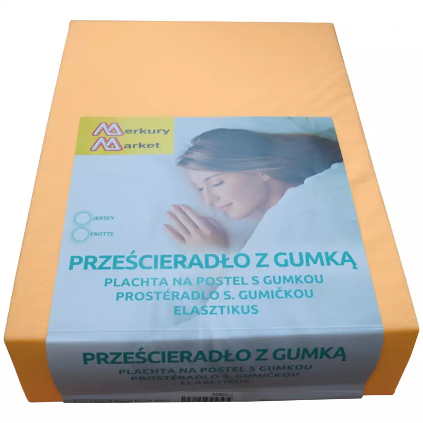 Plachta na posteľ jersey 200x220  5101 broskyňa