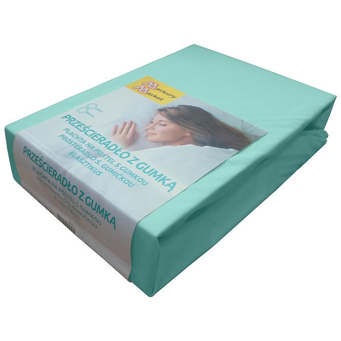 Plachta na posteľ jersey 90x200 farba 4704 morská