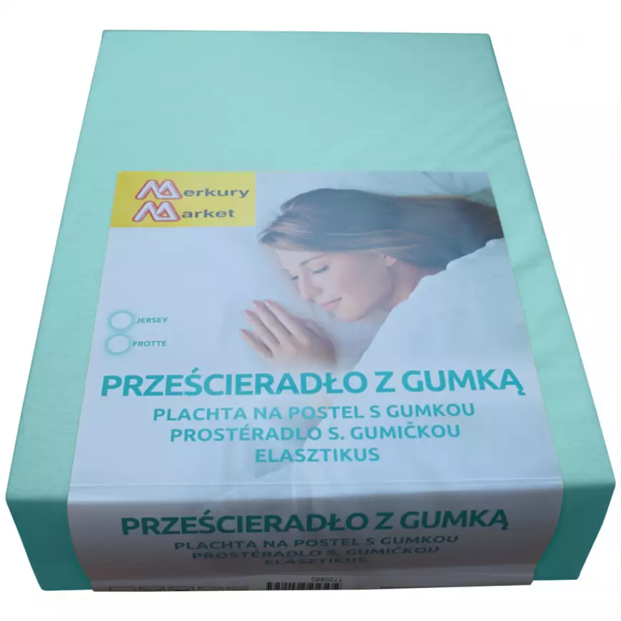 Plachta na posteľ jersey 160x200 farba 4704 morská