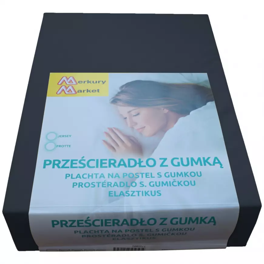 Plachta na posteľ jersey 90x200 kol. 6148 čierna
