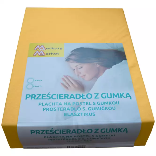 Plachta na posteľ jersey 90x200 kol. 5103 horčica